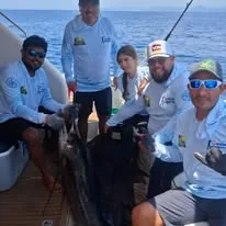 Grupo durante jornada de pesca en Manzanillo